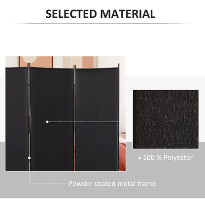 3-Panel Room Divider with Dual-Directional Hinges