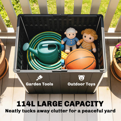 Outdoor storage box side table 114 L