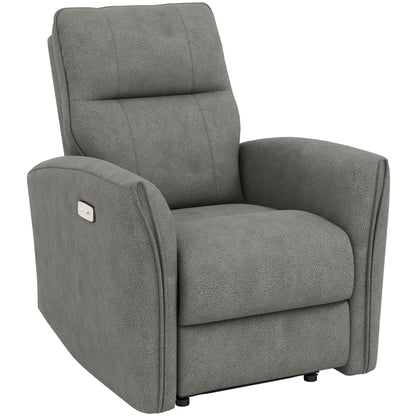 Sillón reclinable eléctrico de tejido similar al cuero