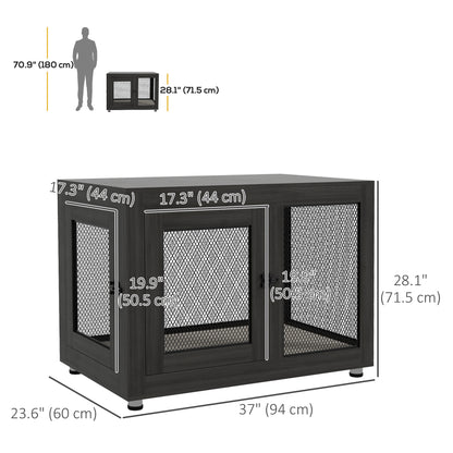 Dog Crate End Table Water-Resistant Cushion