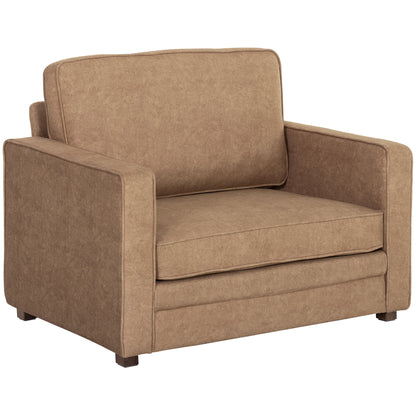 Accent Armchair Wide Seat Velvet-Feel Pocket Spring Cushion