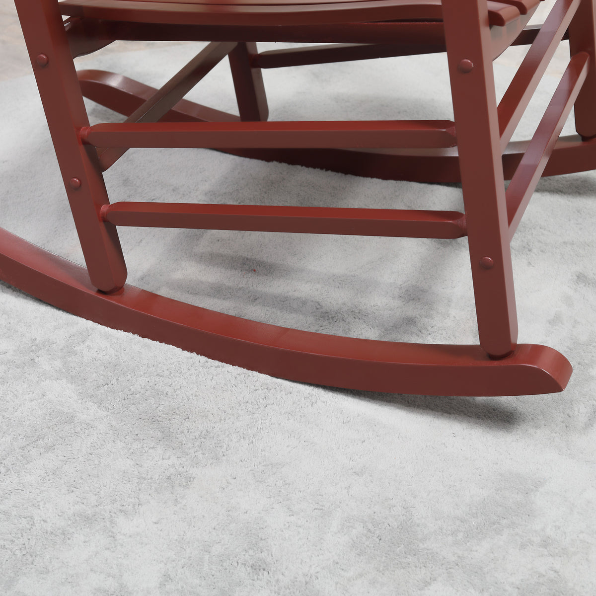 Silla mecedora de madera para patio — vino