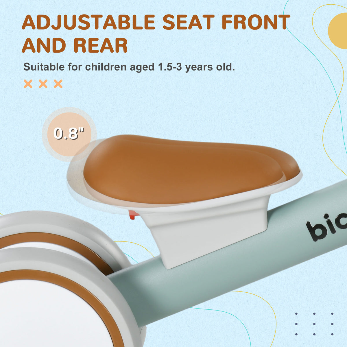 Bicicleta de equilibrio para bebé con cesta extraíble