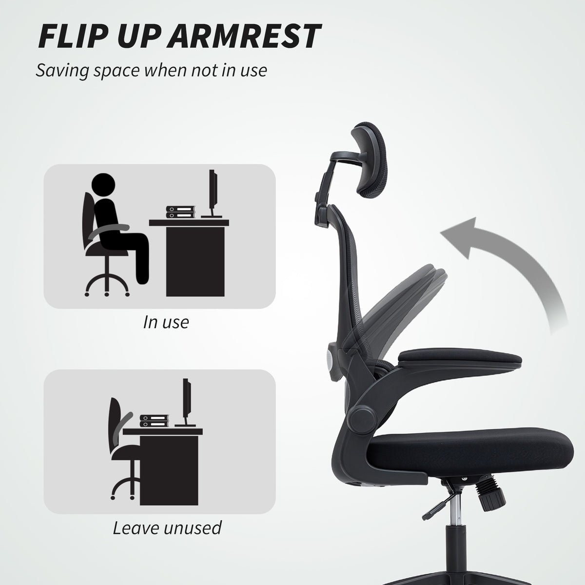 Ergonomic office chair high back rotatable headrest