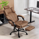 Ergonomic reclining office chair with footrest