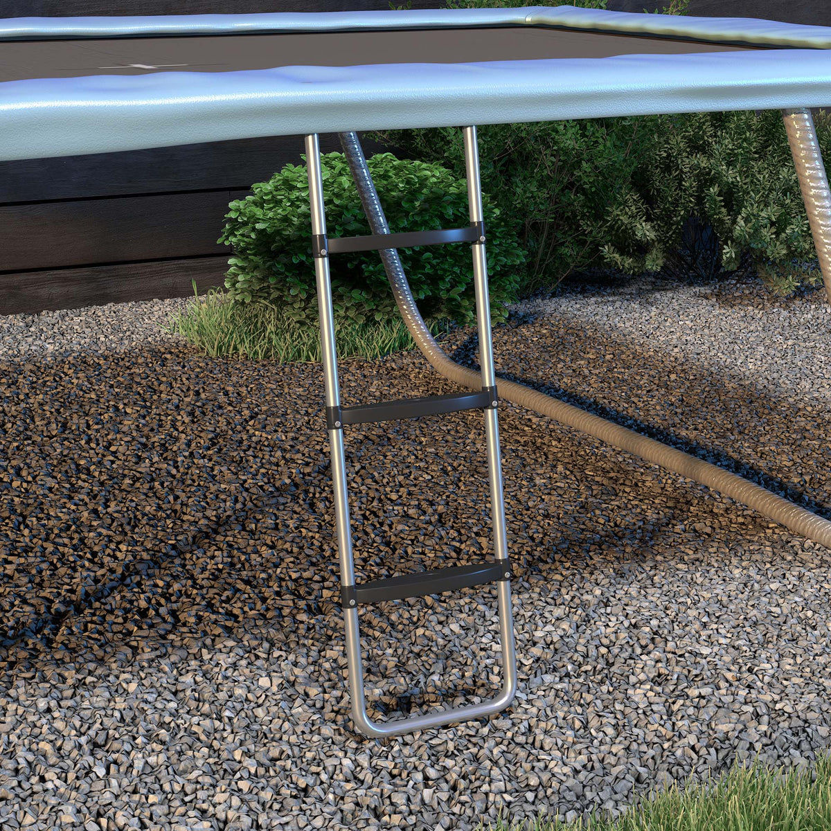 Adjustable Trampoline Ladder 2/3 Steps — Galvanized Steel