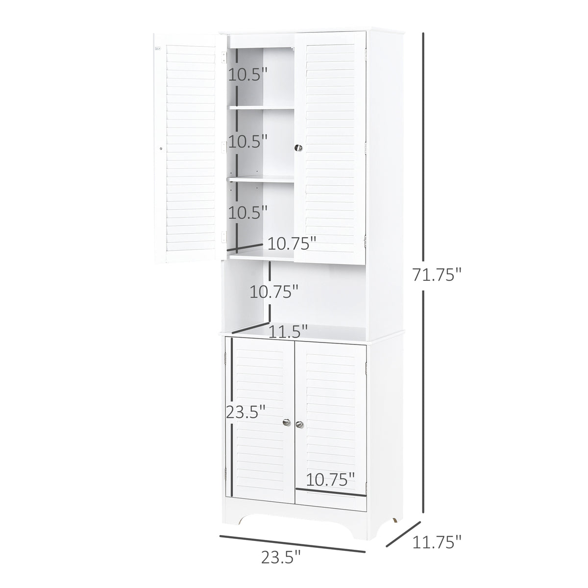 Tall narrow bathroom storage cabinet