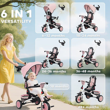 Triciclo evolutivo 6 en 1 para niños de 1-5 años