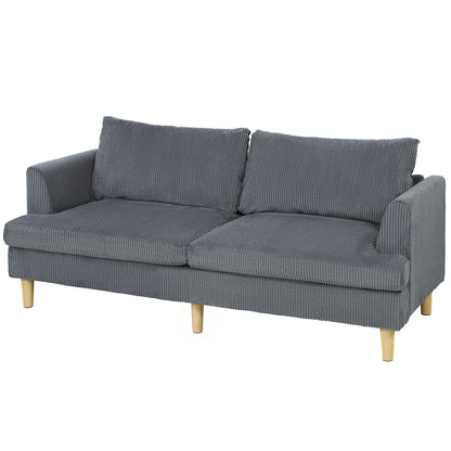 Sofa 3 seater modern corduroy spring cushions
