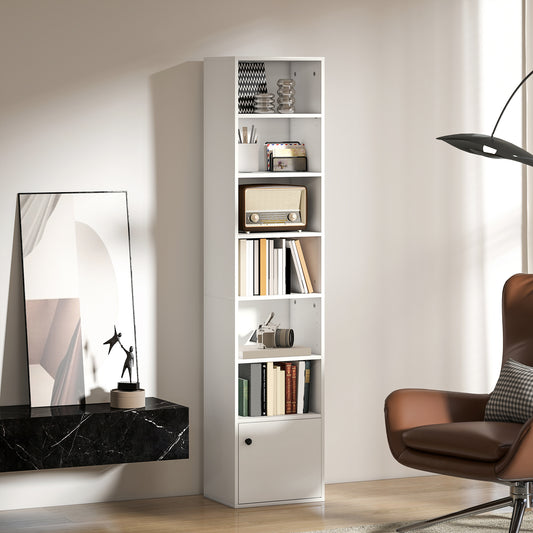 7-Tier Bookcase with Cabinet