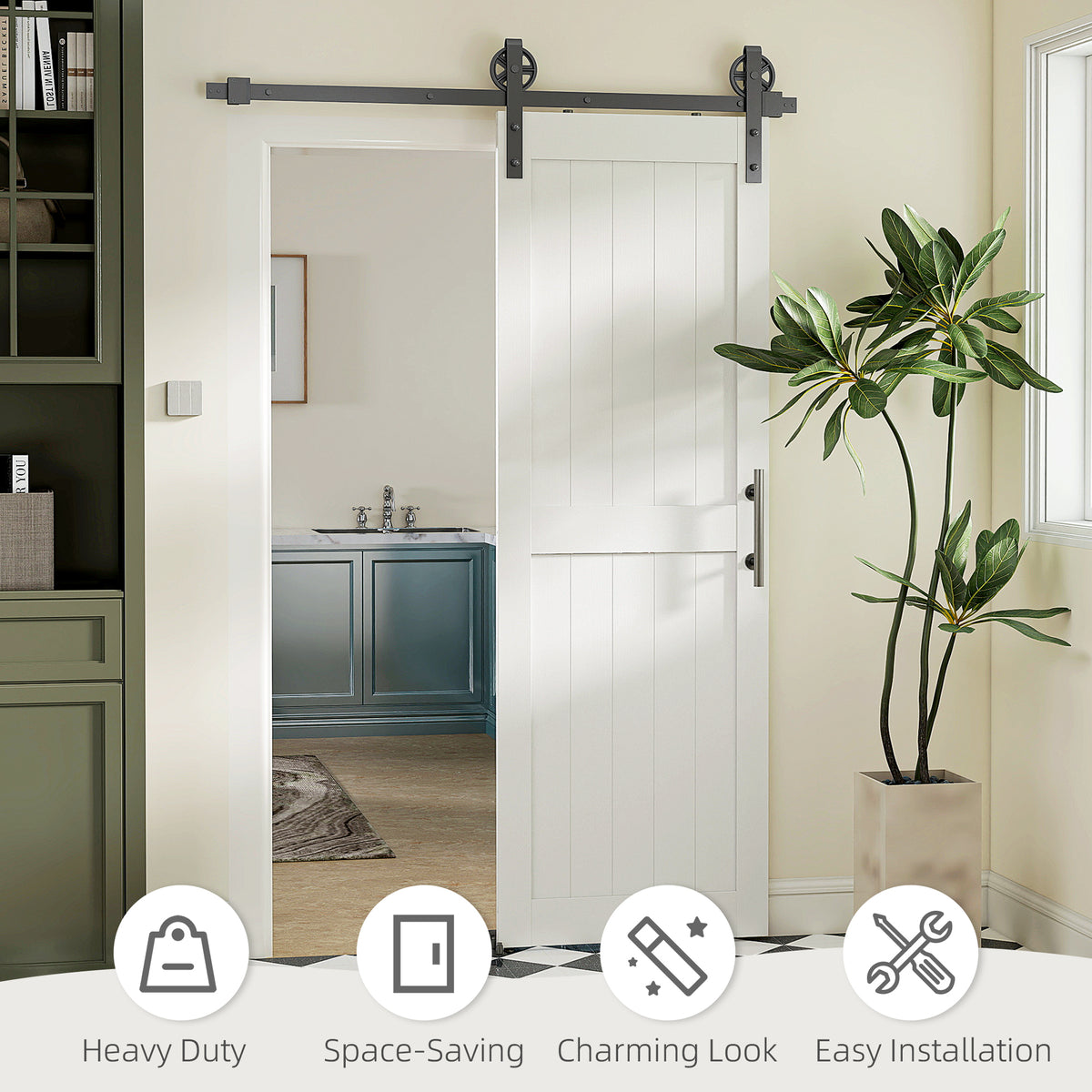 Waterproof sliding barn door