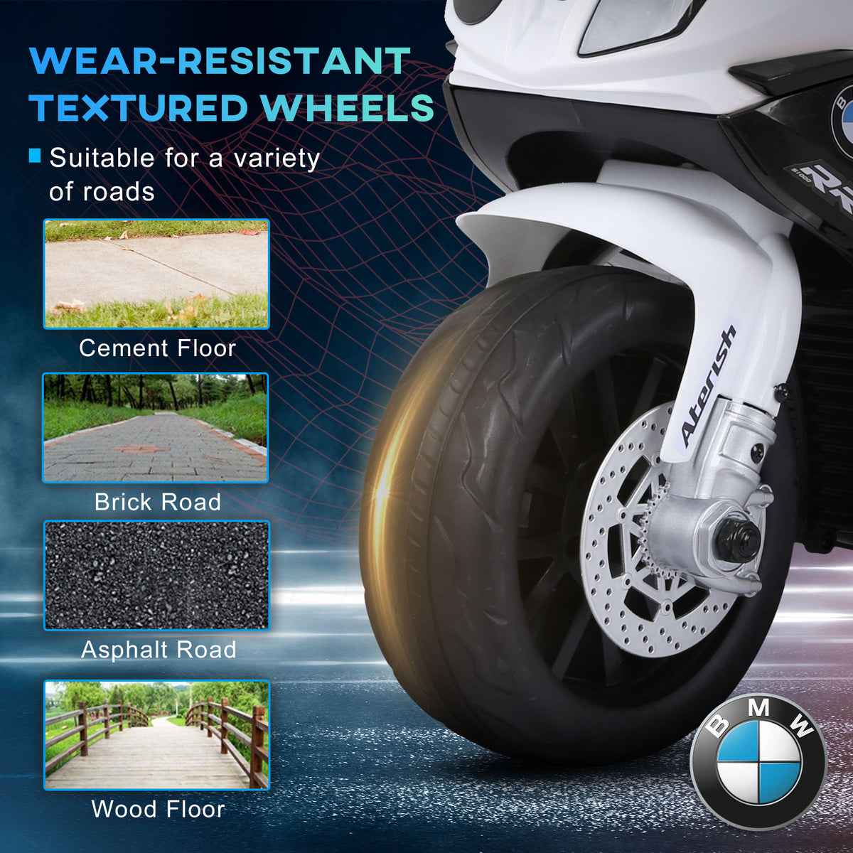 Moto eléctrica BMW S1000RR para niños muy pequeños de 18-36 meses