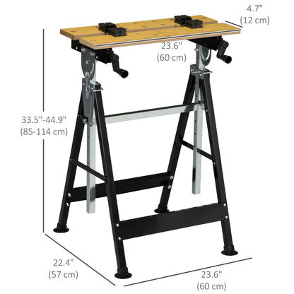 Adjustable Work Bench 6-Level Height Steel Frame