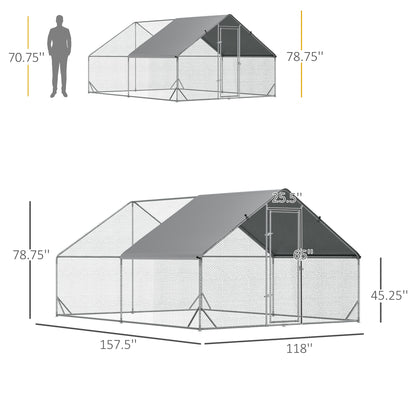 Chicken Coop Run Outdoor with Cover 3.0 x 4.0 x 2.0 m