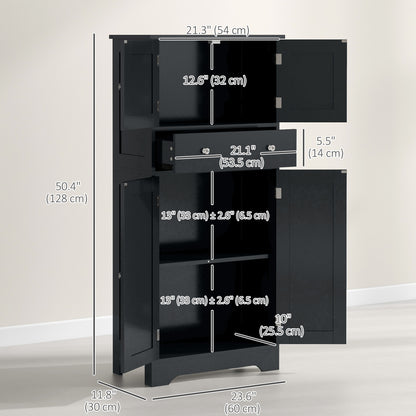 Modern kitchen storage cabinet with doors and drawer