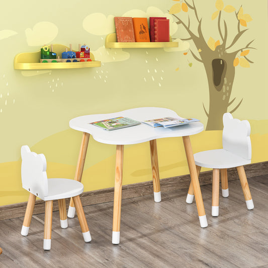 Kids Table and Chairs Set Bear Shape — Set of 3