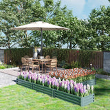 Raised Steel Garden Beds Set of 5 Large Planters