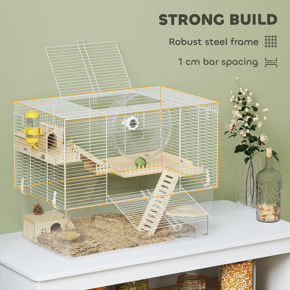 Multi-tier hamster cage