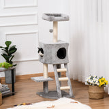 Árbol para gatos de varios niveles con caseta y rascadores de sisal