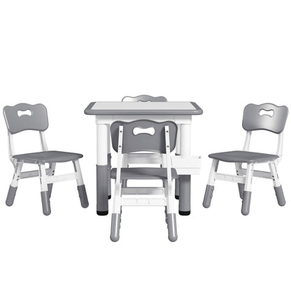 Conjunto de mesa y sillas ajustables para niños pequeños — Lote de 5