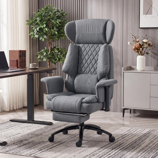 Heavy-Duty Ergonomic Office Chair with Footrest