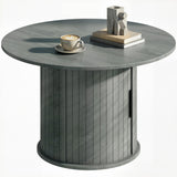Round coffee table hidden storage 31.5 inch