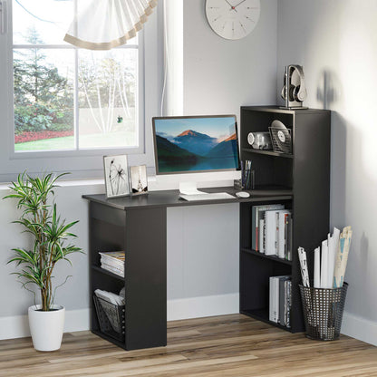 Computer Desk with Built-In Bookshelf 47 in
