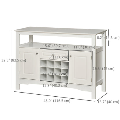 Modern kitchen buffet cabinet with wine rack