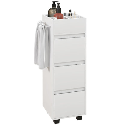 Slim bathroom storage cabinet