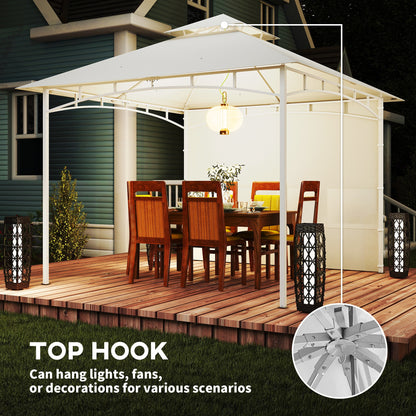 3x3m Double Roof Gazebo with Storage