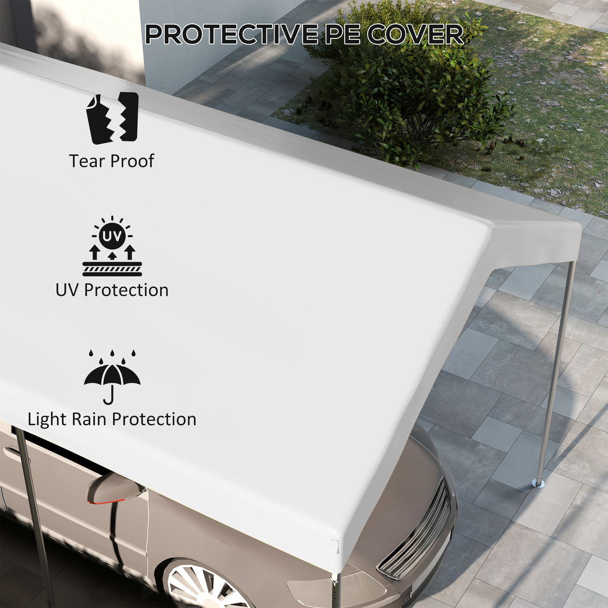 Carport Replacement Canopy 10 x 20 ft UV