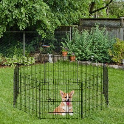 Parque para perros octogonal de 8 paneles plegable