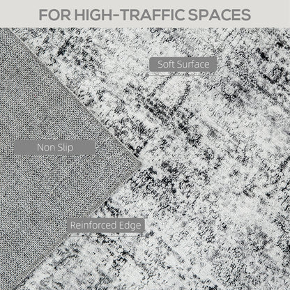 Modern Abstract Washable Living Room Area Rug