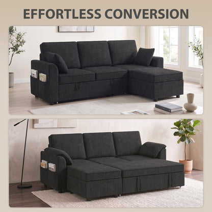 Sectional Sofa Bed Reversible with Storage