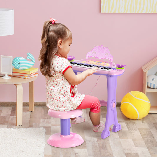 Kids Butterfly Electronic Piano with Stool