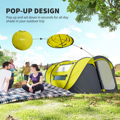 4-Person Instant Pop-Up Camping Tent with Carry Bag
