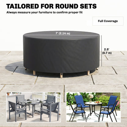 Heavy Duty Round Patio Furniture Cover Waterproof
