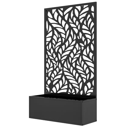 Outdoor Privacy Screen with Raised Garden Bed Planter