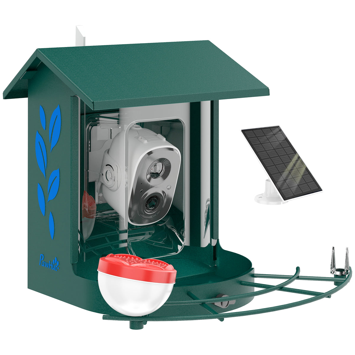 Comedero conectado para pájaros con cámara con IA solar
