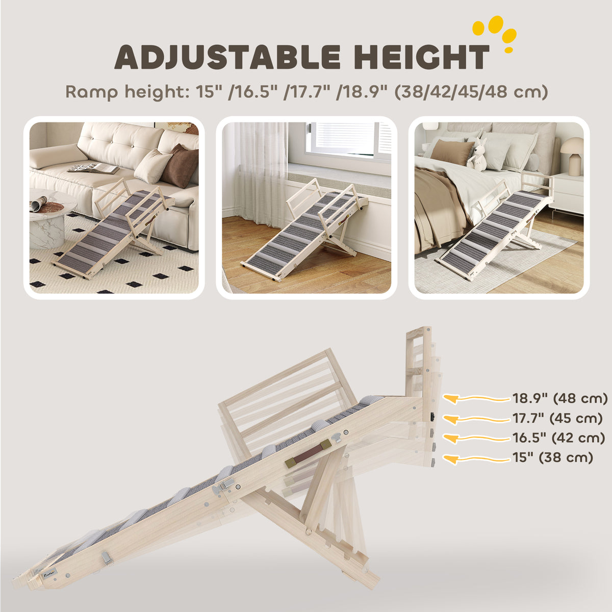 ਲੱਕੜ ਦੀ ਸਿਰਕਣਯੋਗ ਕੁੱਤੇ ਲਈ ਰੈਂਪ