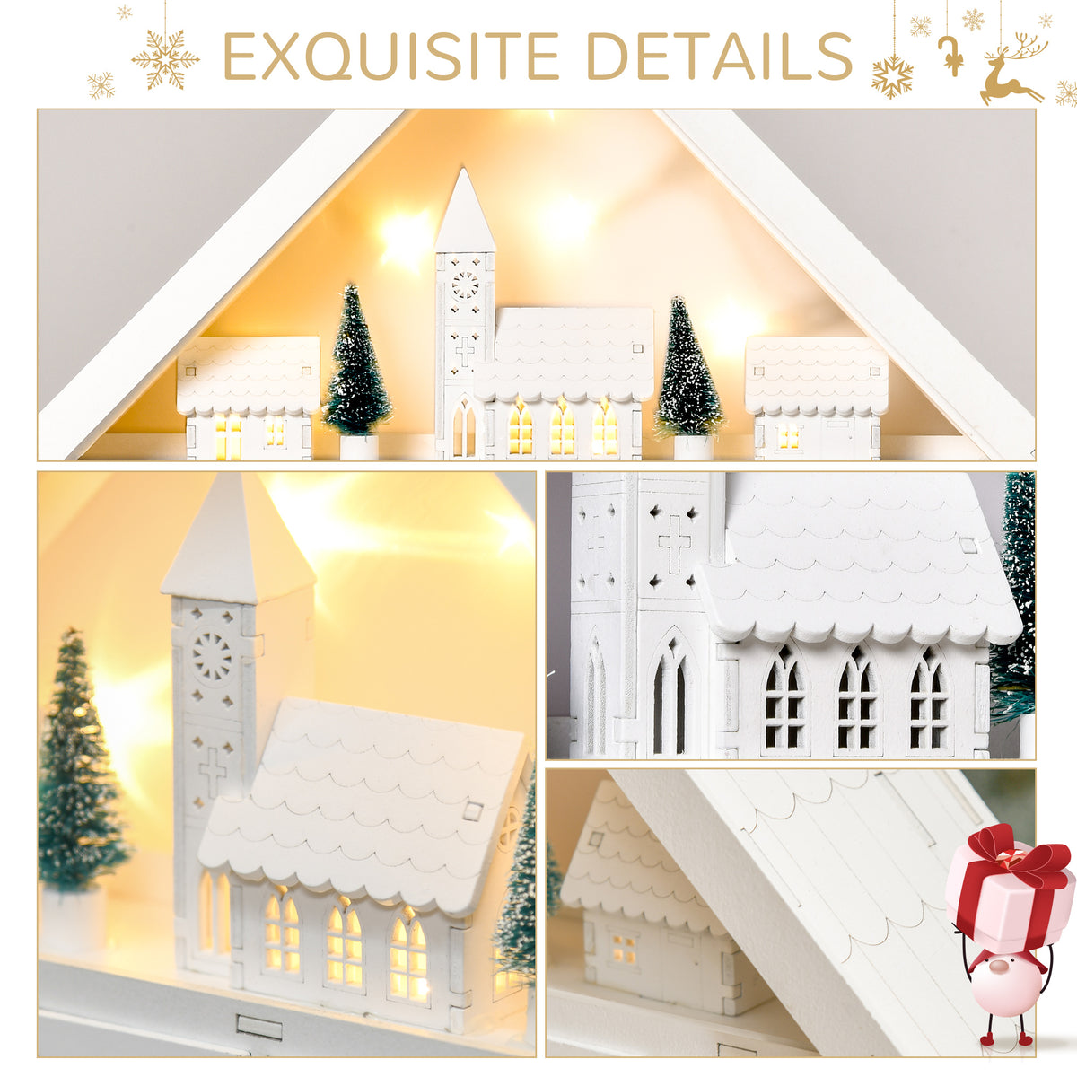 Christmas Advent Calendar Light Up Wooden 24 Days