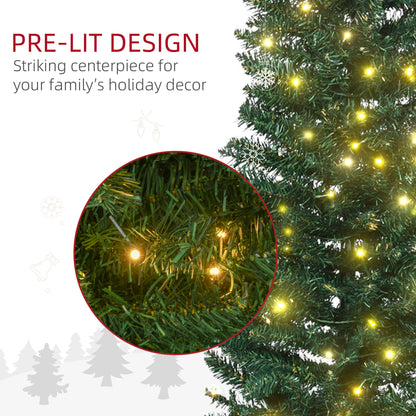Pre-Lit Slim Pencil Artificial Christmas Tree 6 ft