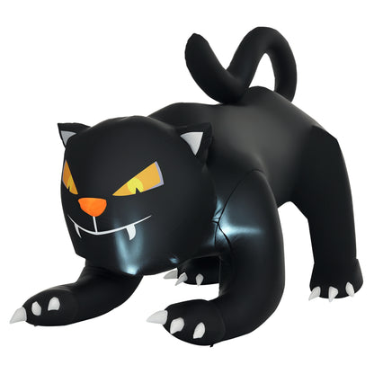 Gato negro inflable de Halloween de 6 pies — decoración exterior