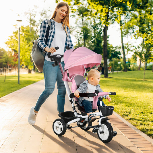 6-in-1 Evolving Toddler Tricycle with Canopy