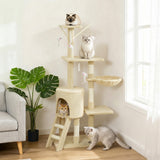 Multi-Level Cat Tree Tower with Scratching Posts