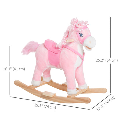 Plush Rocking Horse with Realistic Sounds