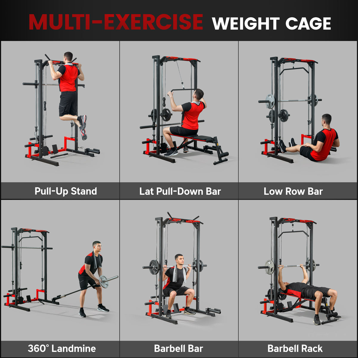 Smith Machine Power Rack with Pull Up Bar