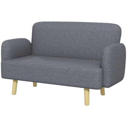 Loveseat 2 Seater Velvet Feel Fabric Thick Padding