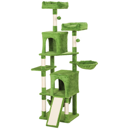 Multi-Level Cat Tree 177 cm with Condos and Hammock