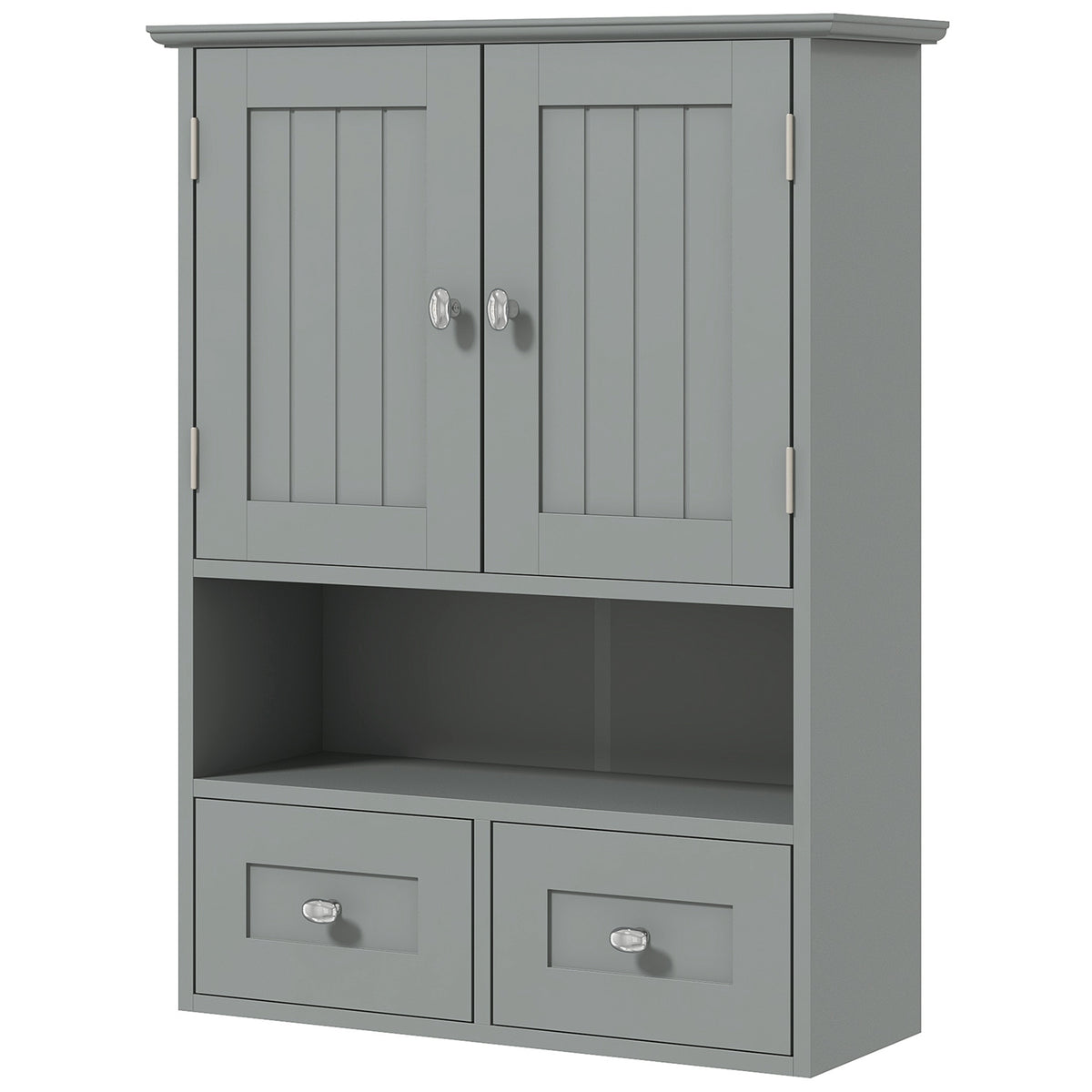 Wall Cabinet Bathroom with Drawers and Open Shelf